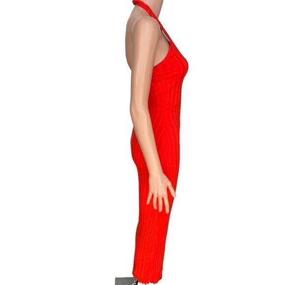 Simon Miller Janga Halter-Style ribbed bodycon stretch Midi Dress size XS NWOT - Picture 6 of 11